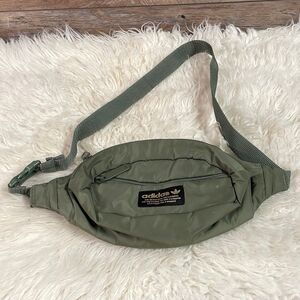ADIDAS Unisex Belt Bag Fanny Pack Olive Green Adjustable Hiking Vacation Zipper